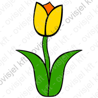 virág tulipán óvodai jel